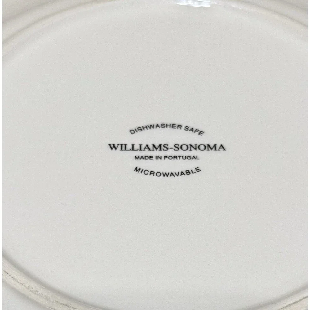 Set Of Williams Sonoma Christmas Plates Candy Wine Glass Holly Berries 8 3/4”